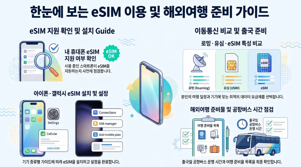 eSIM 지원 기종 확인 아이폰 갤럭시 이심 지원 모델 S21 S22 A17 확인방법