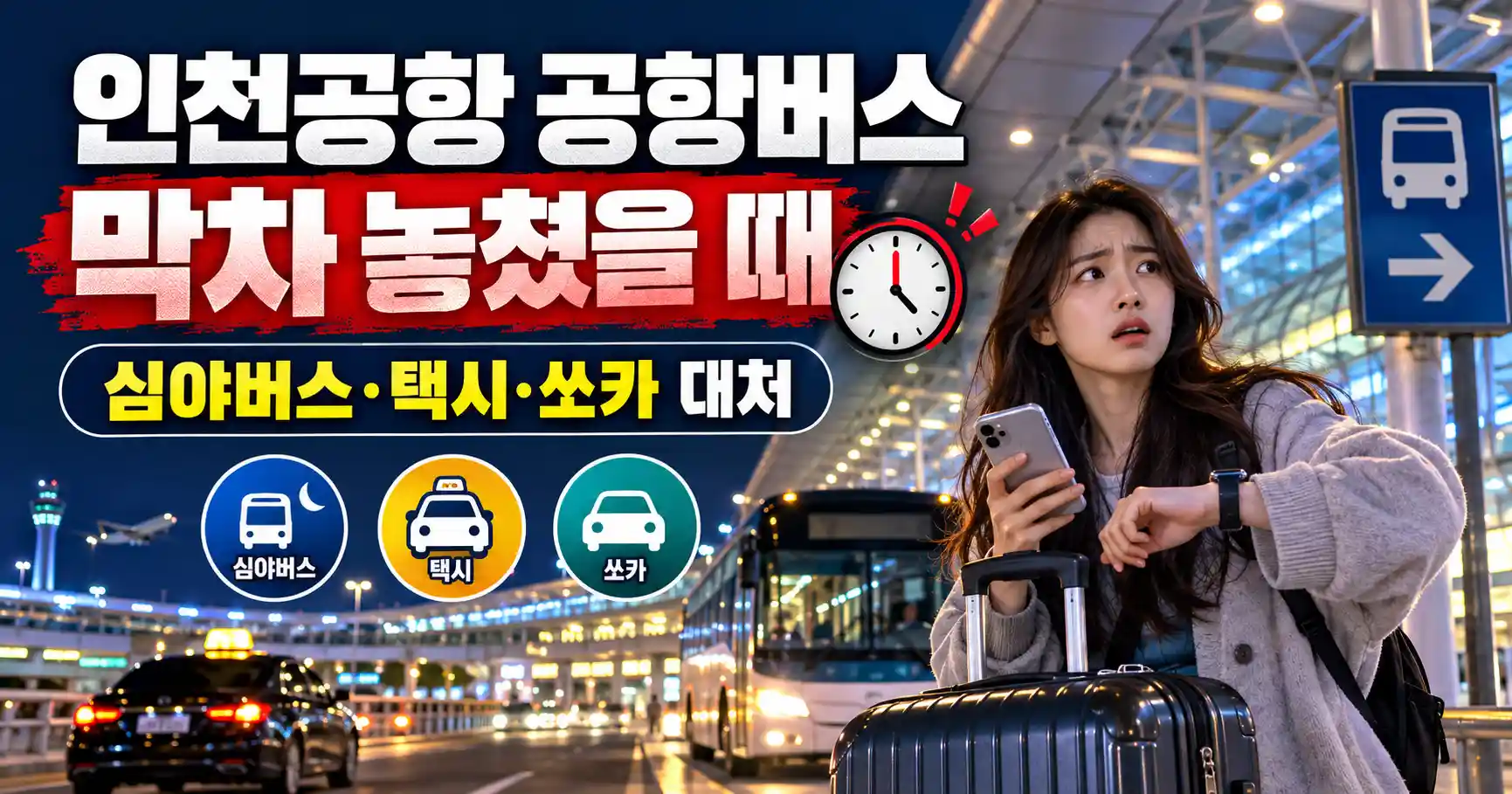 인천공항 공항버스 막차 비행기 지연 심야버스 귀국 교통편 안내